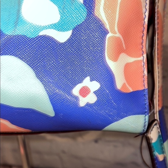 Kate Spade Blue and Orange Floral Crossbody Bag - Picture 5 of 9